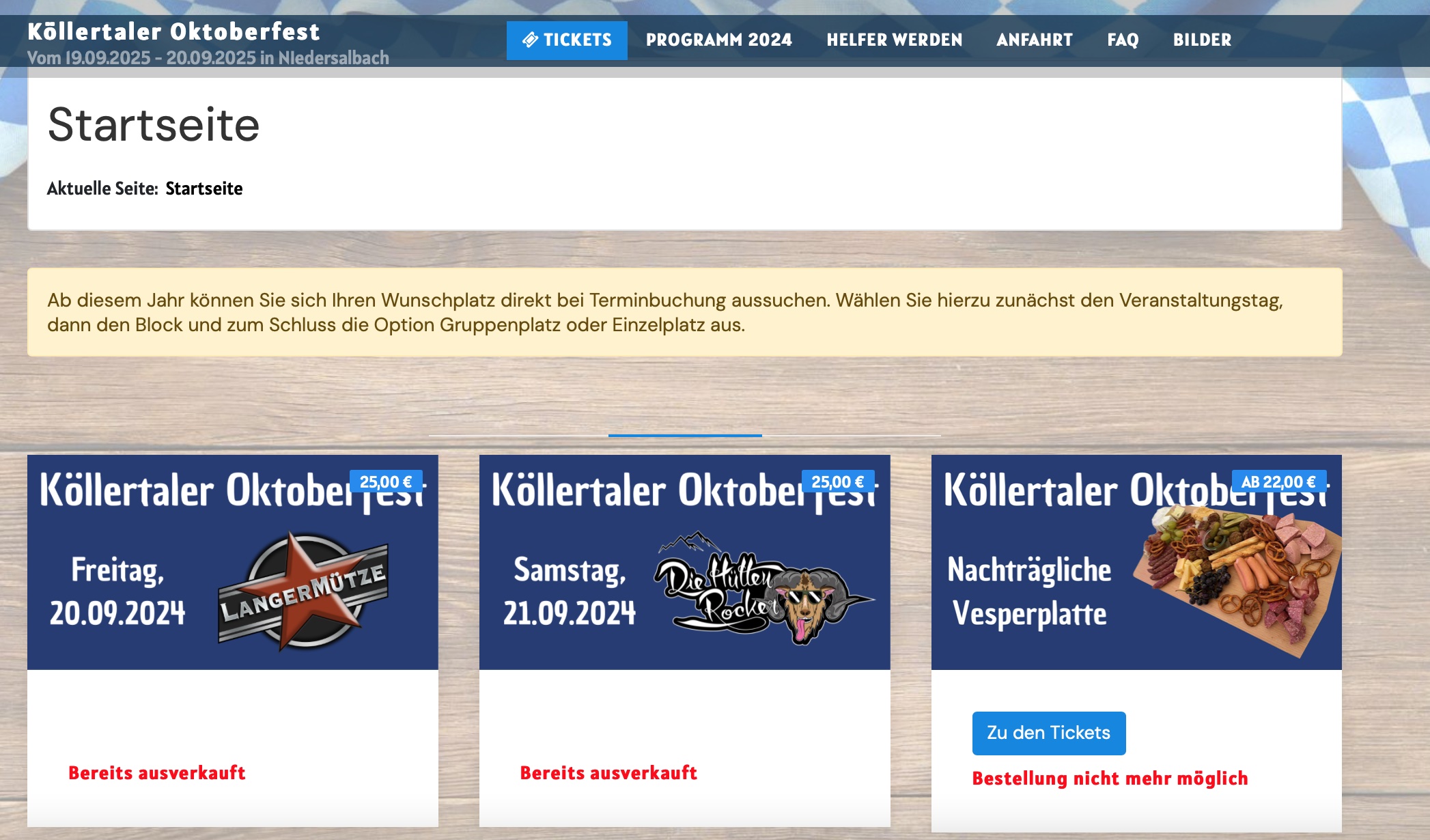 Website Köllertaler Oktoberfest