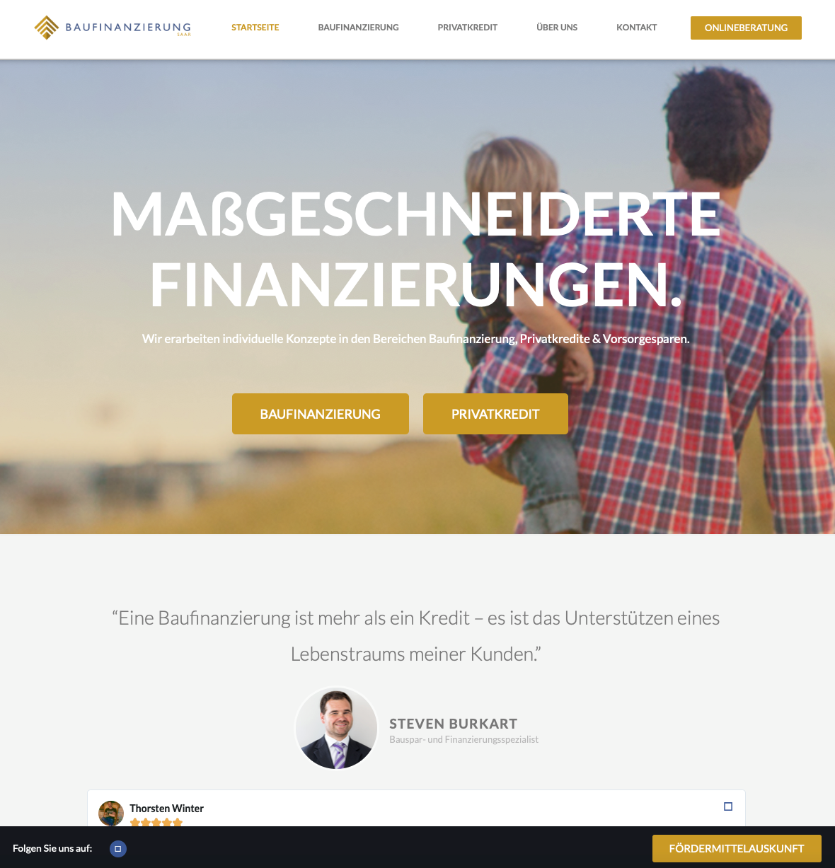 Website Baufinanzierung Saar