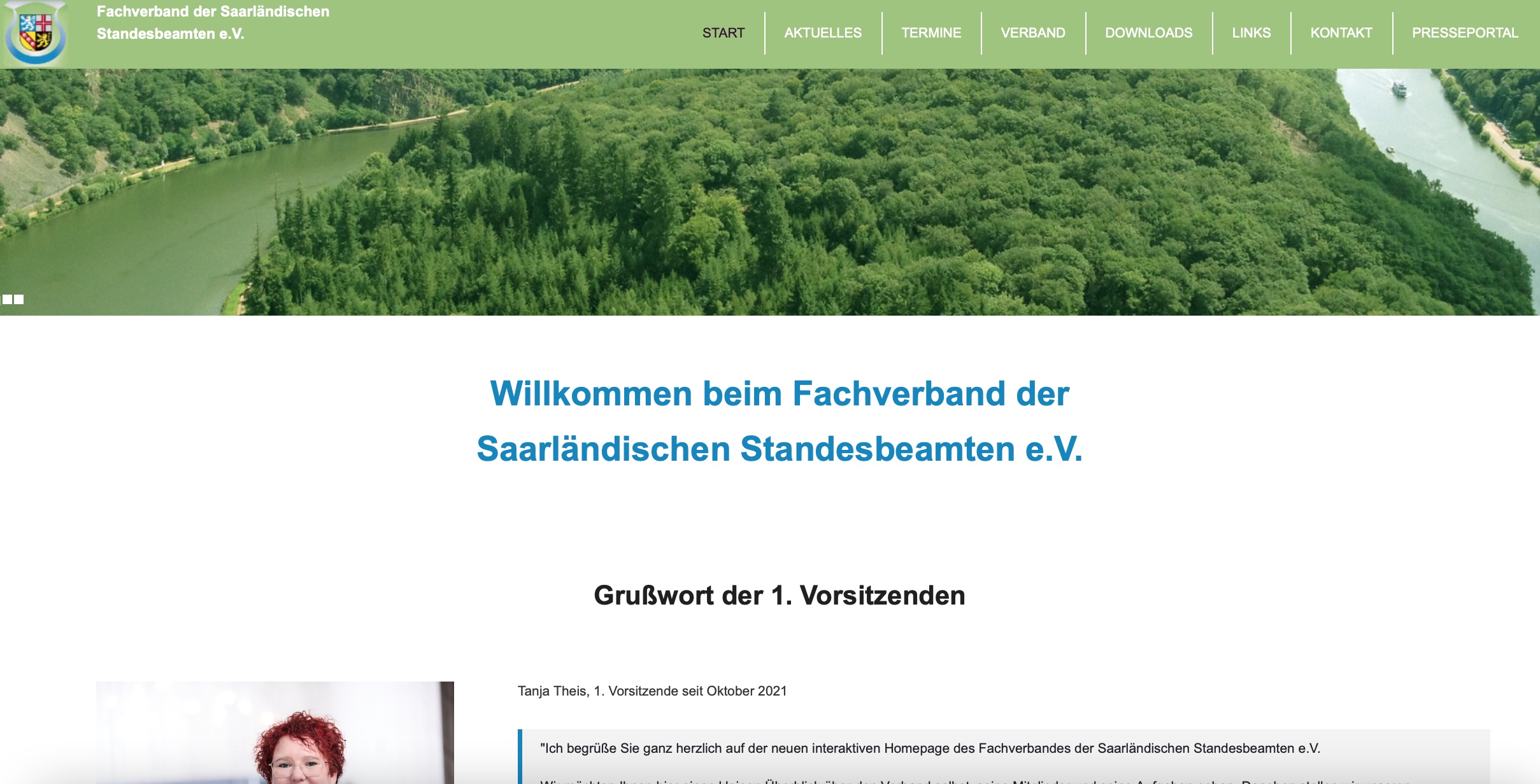 Website Fachverband Saarländischer Standesbeamten e.V.