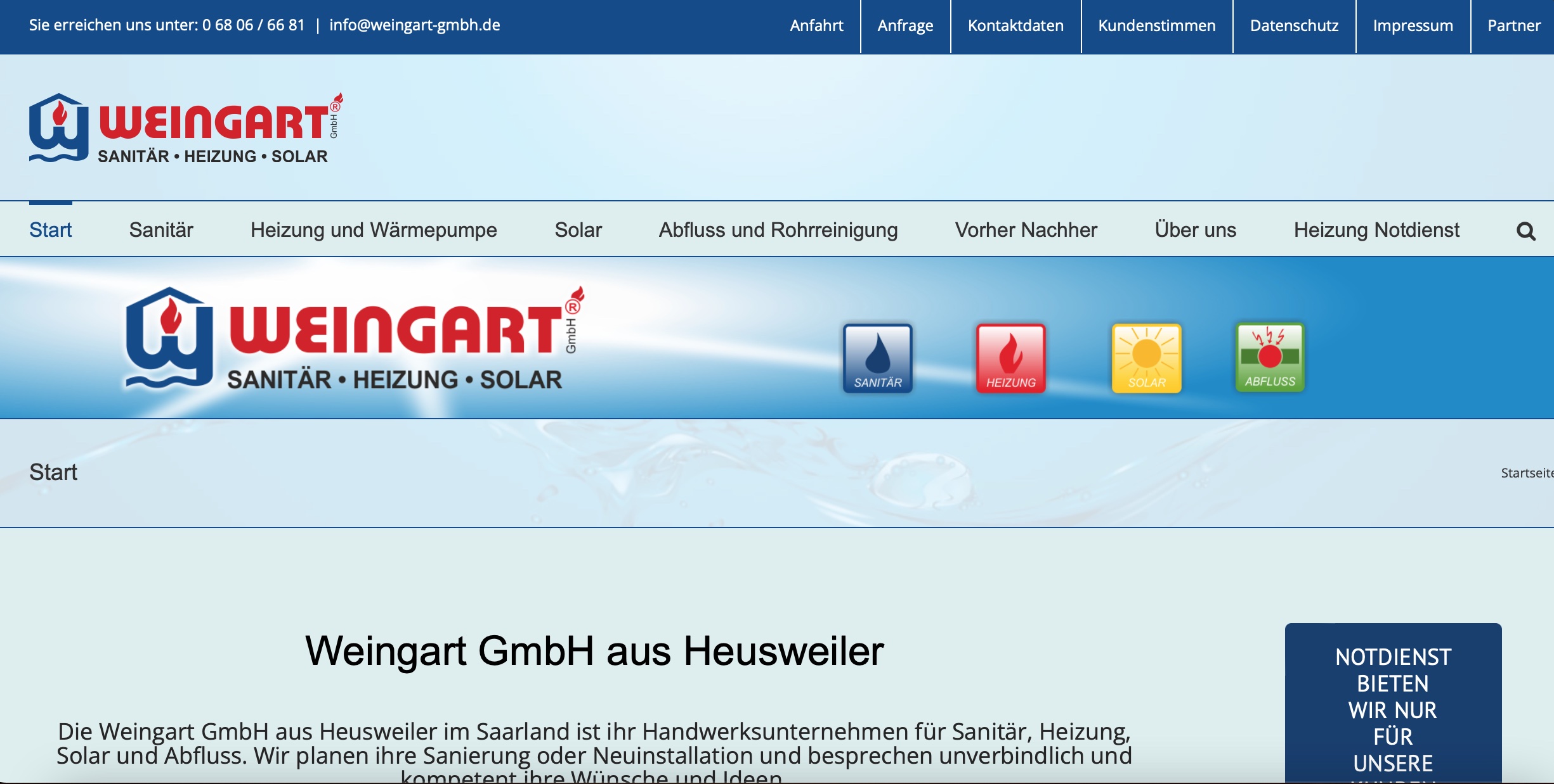 Website Weingart GmbH